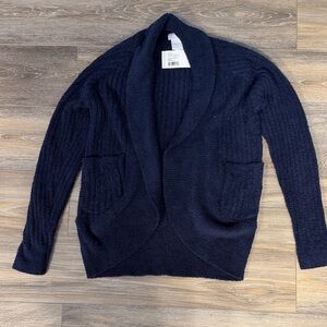 NWT Softies Marshmallow Cocoon Cardigan with Thumbholes Navy